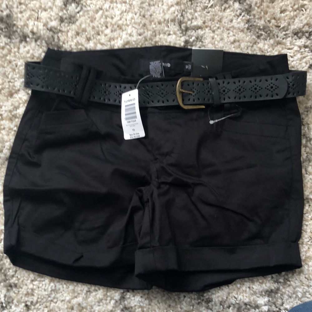 Torrid Black Women's Shorts with Belt